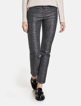 GERRY WEBER Dames Broek met luipaardmotief anthra/schwarz-46