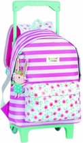 trolley rugzak Bunny 31 x 24 cm polyester roze
