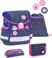 rugzakset Simple Heart 19 liter polyester paars 4-delig
