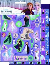 stickers Frozen II meisjes 23 cm vinyl paars 600 stuks