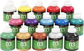 acrylverf metallic 15 stuks 500 ml multicolor