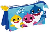 etui Baby Shark junior 21 x 11 cm polyester blauw