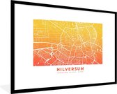 Fotolijst incl. Poster - Stadskaart - Hilversum - Nederland - 120x80 cm - Posterlijst - Plattegrond