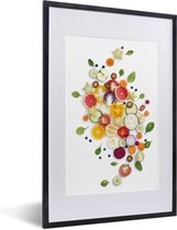 Affiche avec cadre Fruits - Légumes - Wit - 40x60 cm