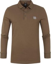 Hugo Boss LS Polo Passerby Donkergroen - maat L