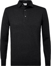 Profuomo Long Sleeve One Piece Polo Antraciet - maat M