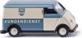 miniatuurbus DKW 1:87 wit/blauw