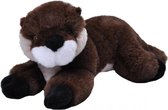 knuffel otter Ecokins Mini junior 20 cm pluche bruin