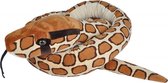 knuffel Jumbo Tijgerpython 287 cm pluche bruin