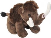 knuffel mammoet junior 13 cm pluche bruin