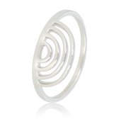 *My Bendel - Sierlijke ring met 4 halfronde boogjes - Unieke design ring door halfronde vormen - Met luxe cadeauverpakking