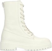 Manfield - Dames - Off white veterlaarsjes - Maat 40