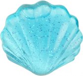 slijm Glitter Putty in schelp 6 cm blauw