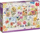 legpuzzel Flower Stamps, Summer Flowers 1000 stukjes