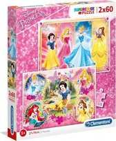 Disney Princess legpuzzel 2 puzzels 60 stukjes