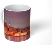 Mok - Valetta skyline in de avond - 350 ML - Beker