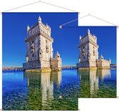 De Toren van Belém, verdedigingstoren van Lissabon - Foto op Textielposter - 60 x 80 cm