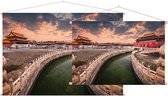 De Gouden Waterstroom in de Verboden Stad in Beijing - Foto op Textielposter - 60 x 40 cm