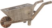 - kruiwagen planter historisch hout 60x18x23cm w / pl - natural - 60x18x23