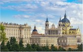 De kathedraal en het Koninklijk Paleis van Madrid - Foto op Forex - 60 x 40 cm