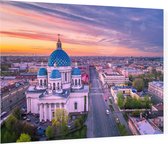 Russisch-orthodoxe Drievuldigheidskathedraal in Sint-Petersburg - Foto op Plexiglas - 90 x 60 cm