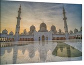 Marmer opgang naar de Grote Moskee in Abu Dhabi - Foto op Canvas - 150 x 100 cm