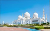 Stralend witte Grote Moskee van Sjeik Zayed in Abu Dhabi - Foto op Forex - 90 x 60 cm