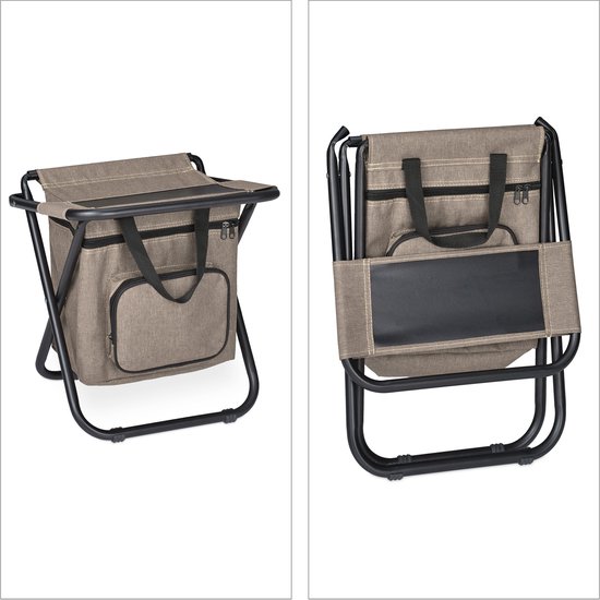 campingkruk met tasje - opvouwbaar - tot 120 kg - met rugleuning - visstoel — afbeelding 3