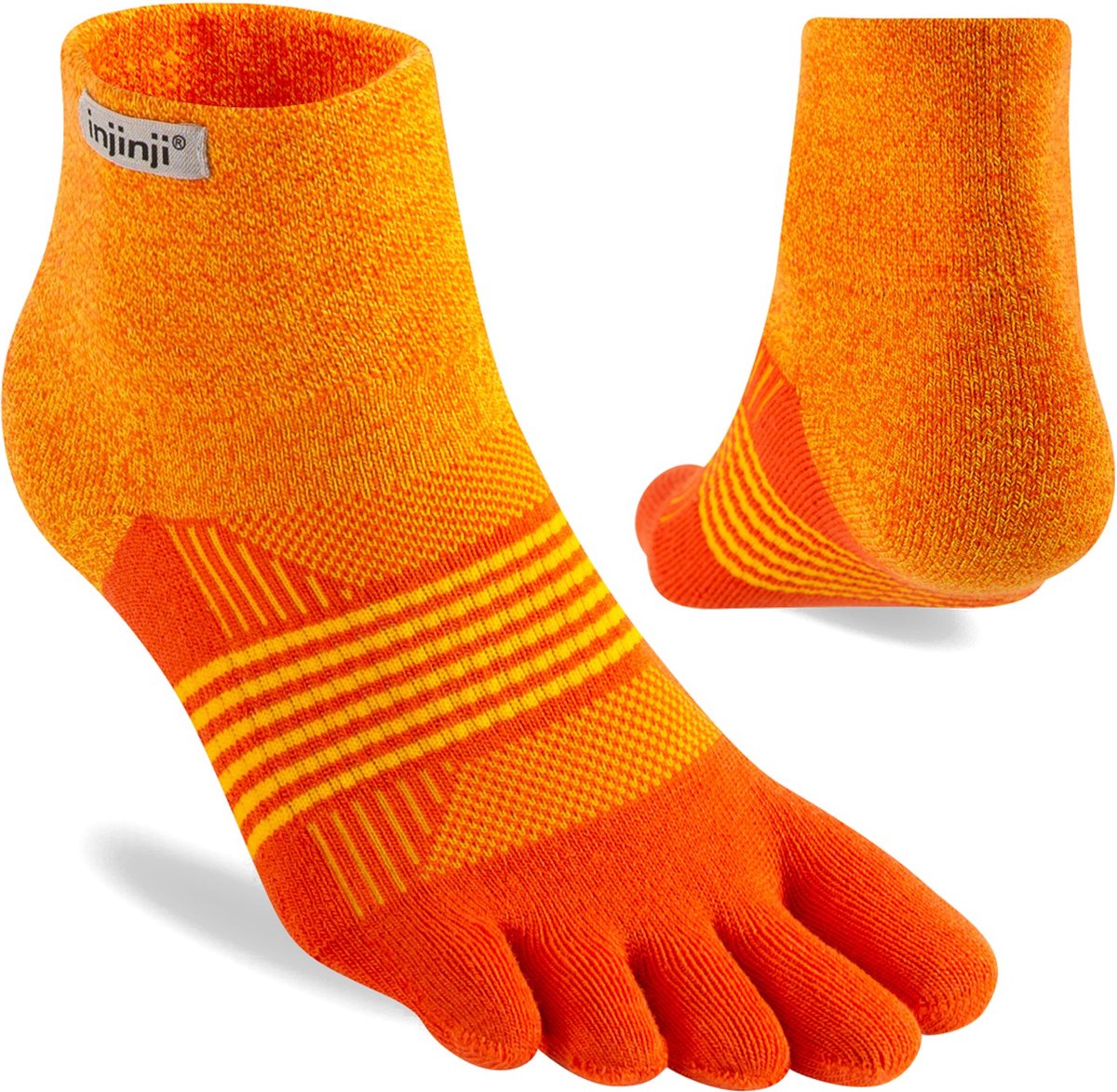 Injinji Dames Trail Midweight Mini Crew Sokken Oranje