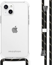 iMoshion Backcover met koord iPhone 13 Mini hoesje - Zwart / Goud