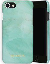 Selencia Maya Fashion Backcover iPhone SE (2022 / 2020) / 8 / 7 / 6(s) hoesje - Marble Green