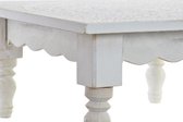 Salontafel - auxiliary table wood 40x40x19 ethnic aged white - wit