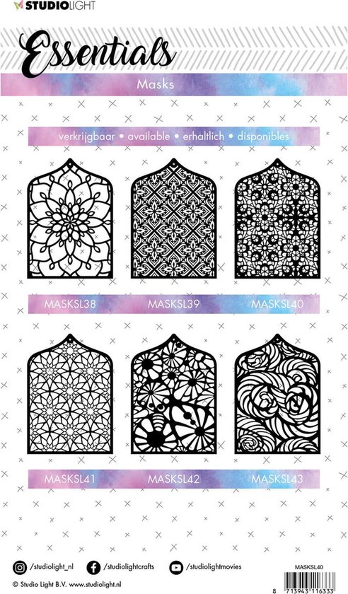 Studio light mask stencil A5 Essentials nr. 40 | bol