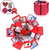 HBKS Lovegoods Explosion Box - Boîte Photo Explosion - Boîte Photo - Album Photo - Cadre Photo - Cadeau Amour - Saint Valentin - Rouge