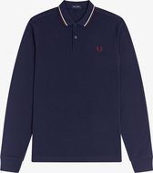 Fred Perry Twin Tipped Polo L/S Carbon Blue - L