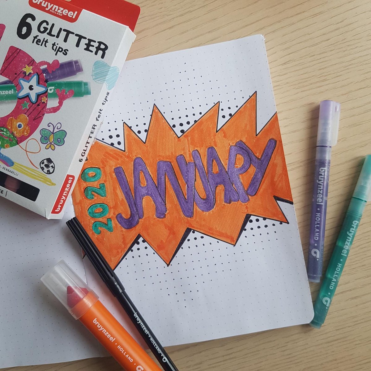Bruynzeel Kids Glitter viltstiften set 6 — afbeelding 5