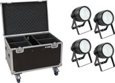 Eurolite verlichting - Spots - Verlichting - Theater - Set 4x LED COB 200 WW/CW + Case with wheels