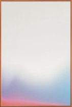 JUNIQE - Poster met kunststof lijst Sunrise 2 -13x18 /Blauw & Ivoor