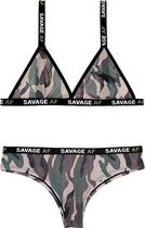 Savage AF Camouflage BH-Set - Sexy Lingerie & Kleding - Lingerie Dames - Dames Lingerie - BH-Sets