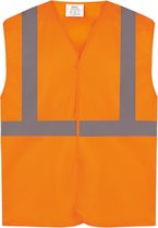Veiligheidshesje met verticale strepen, oranje S Oranje