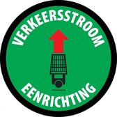 Vloersticker 'Verkeersstroom eenrichting', groen, 150 mm