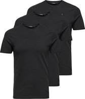 Only & Sons T-shirt Onsbasic Life Slim O-neck 3 Pack 22020502 Black Mannen Maat - XL