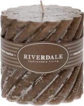 Riverdale - Geurkaars Swirl White Chocolate mokka 10x10cm - Bruin