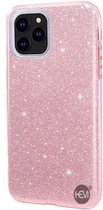 HEM hoes geschikt voor Apple iPhone 12 / 12 Pro Glitter Roze Siliconen Gel TPU / Back Cover / Hoesje iPhone 12 / 12 Pro
