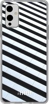 6F hoesje - geschikt voor OnePlus 9 -  Transparant TPU Case - Mono Tiles #ffffff