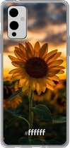 6F hoesje - geschikt voor OnePlus 9 -  Transparant TPU Case - Sunset Sunflower #ffffff
