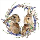Ambiente Rabbit Wreath papieren servetten