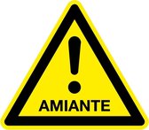 Waarschuwingssticker amiante 150 mm