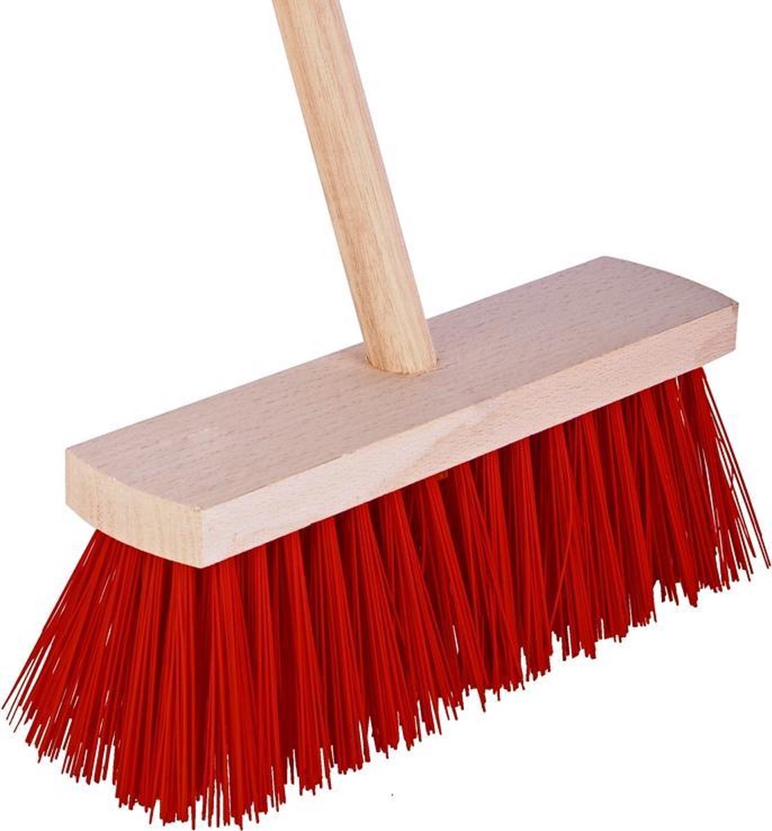 Bezem rood - incl. steel - 28cm breed