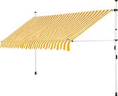 Detex Klemluifel Zonnewering - Verstelbaar 350x180 cm – Geel Wit